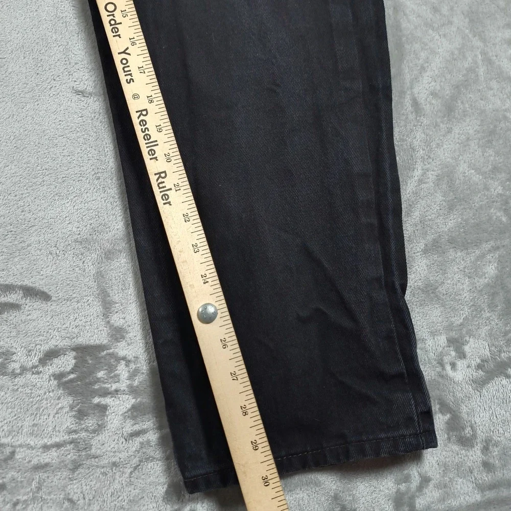 Levis 501 Jeans Mens 40x30 Black Button Fly Straight Leg Denim Skater